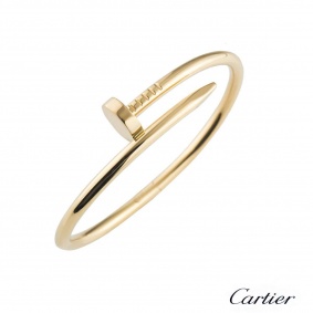Cartier Yellow Gold Plain Juste Un Clou Bracelet Size 19 B6048219